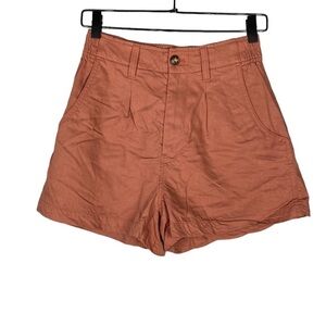 Madewell coral pleated shorts